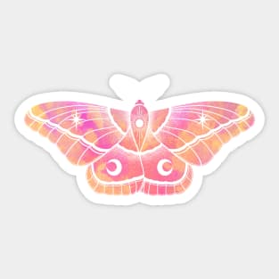 Watercolour Moth white Sticker